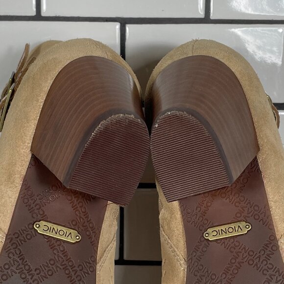 Vionic Aloft Chryssa Womens Size 6.5 Shoes Light Sand Suede Open Toe Ankle Boots - Picture 9 of 13